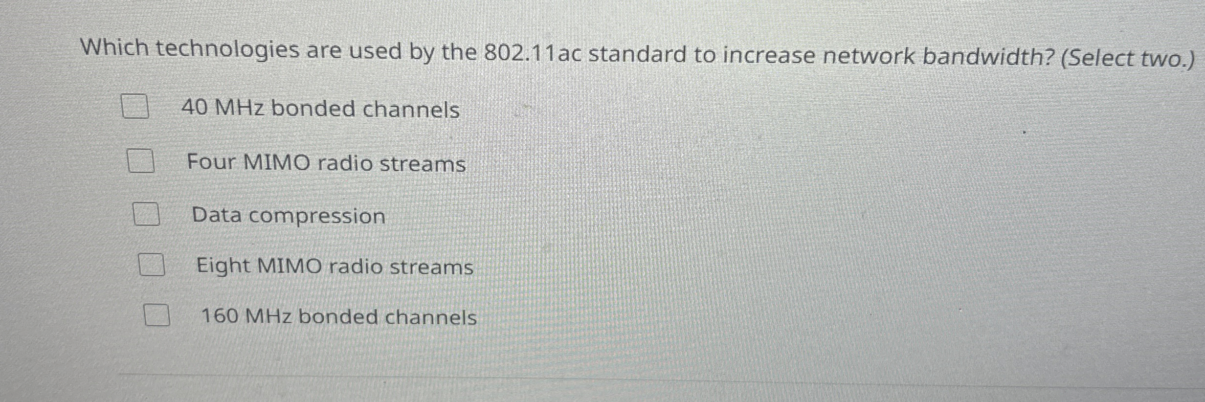 Which technologies are used by the 8 0 2 . 1 1 ac