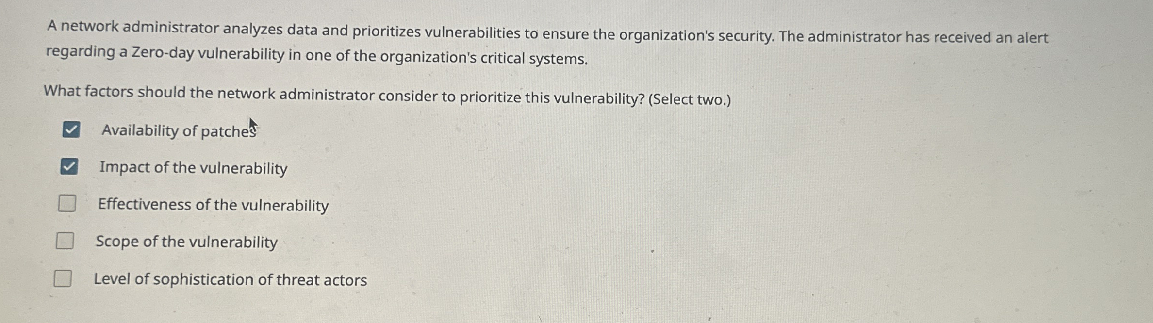 A network administrator analyzes data and