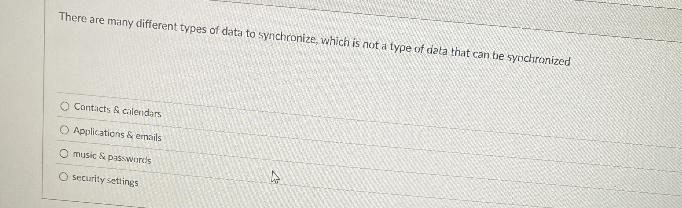 There are many different types of data to