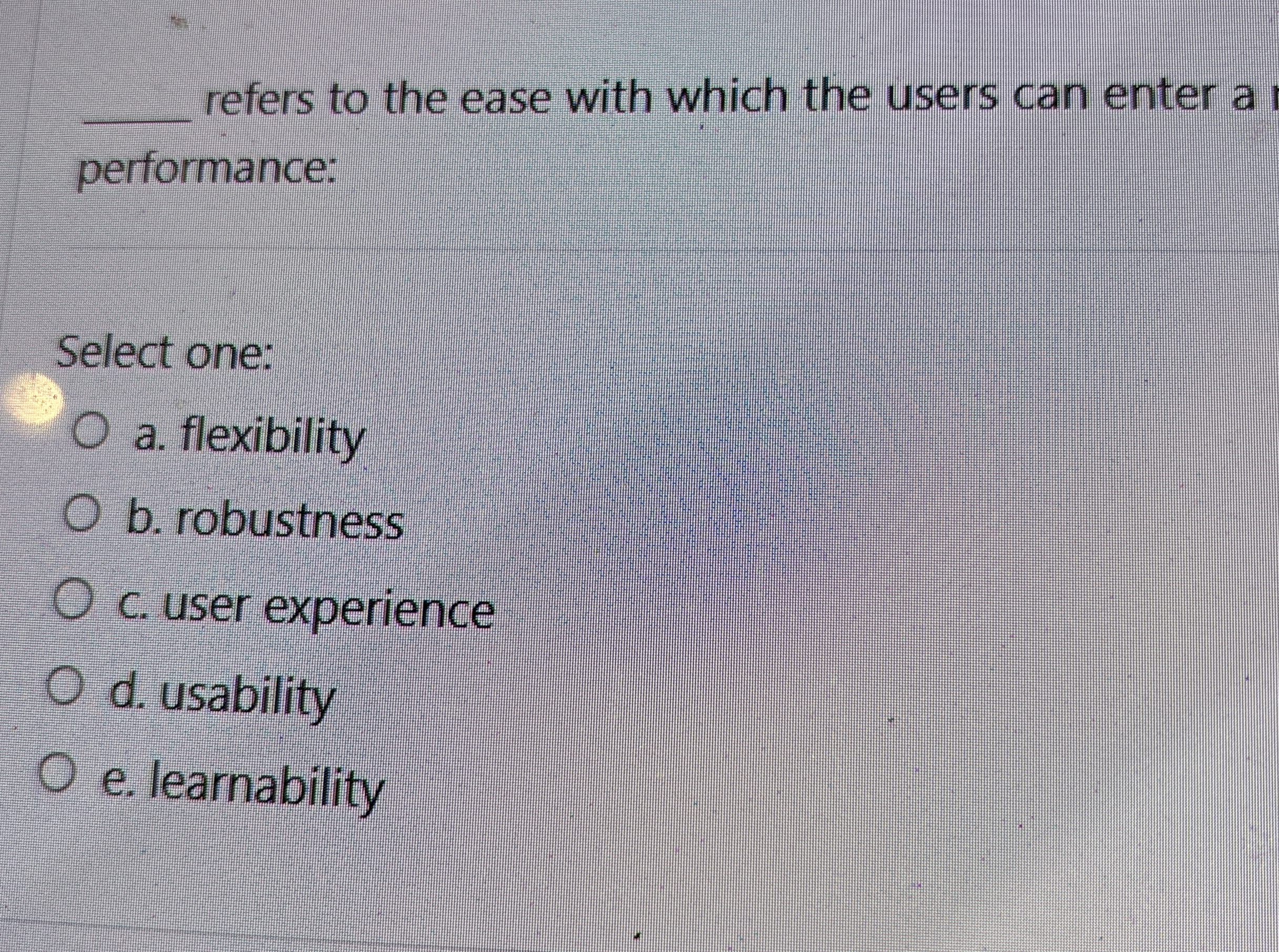 q , refers to the ease with which the users can
