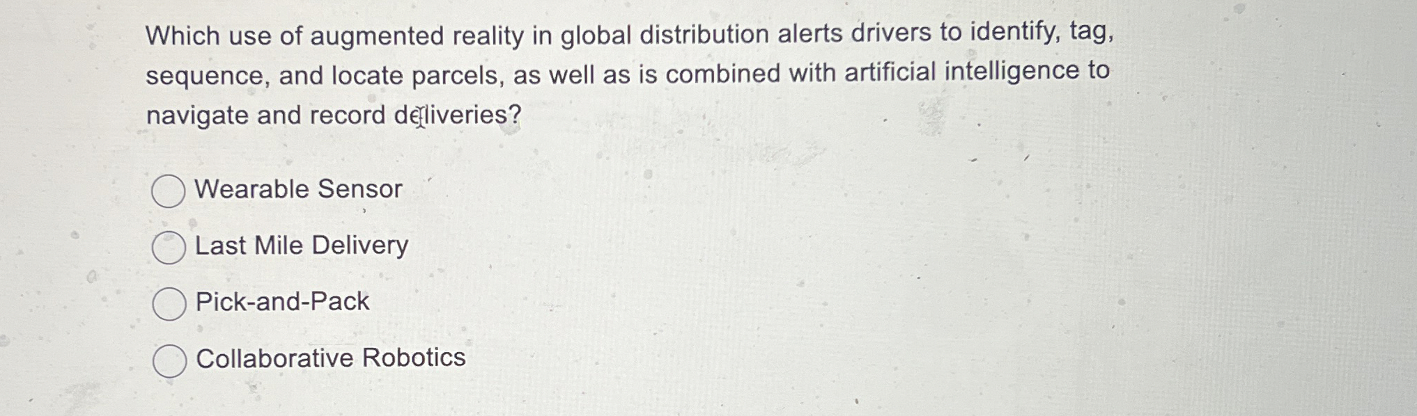 Which use of augmented reality in global