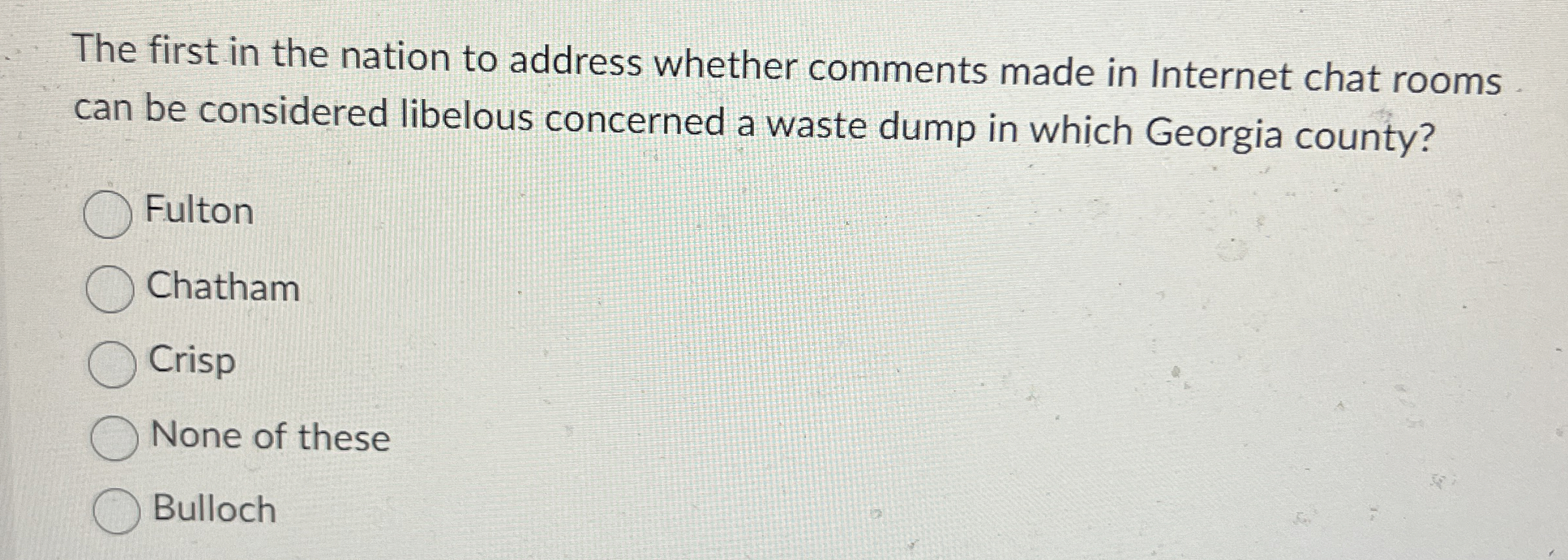 The first in the nation to address whether