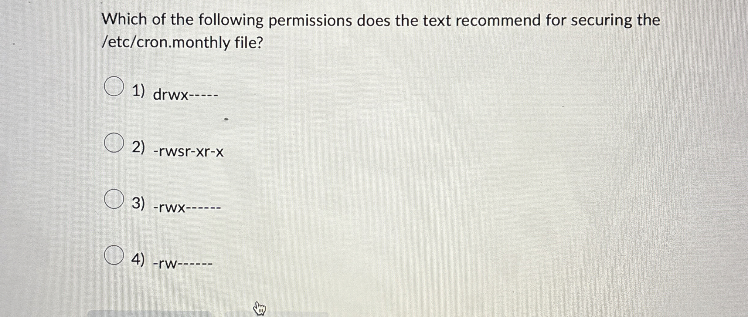 Which of the following permissions does the text