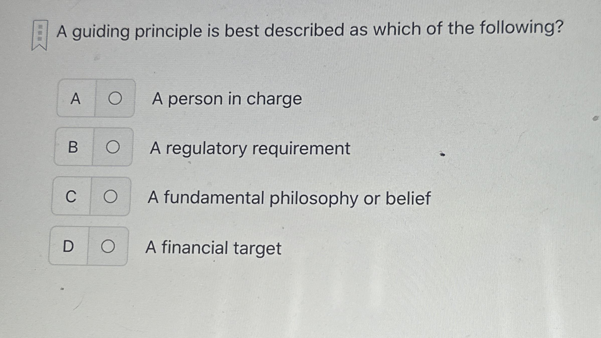 A guiding principle is best described as which of