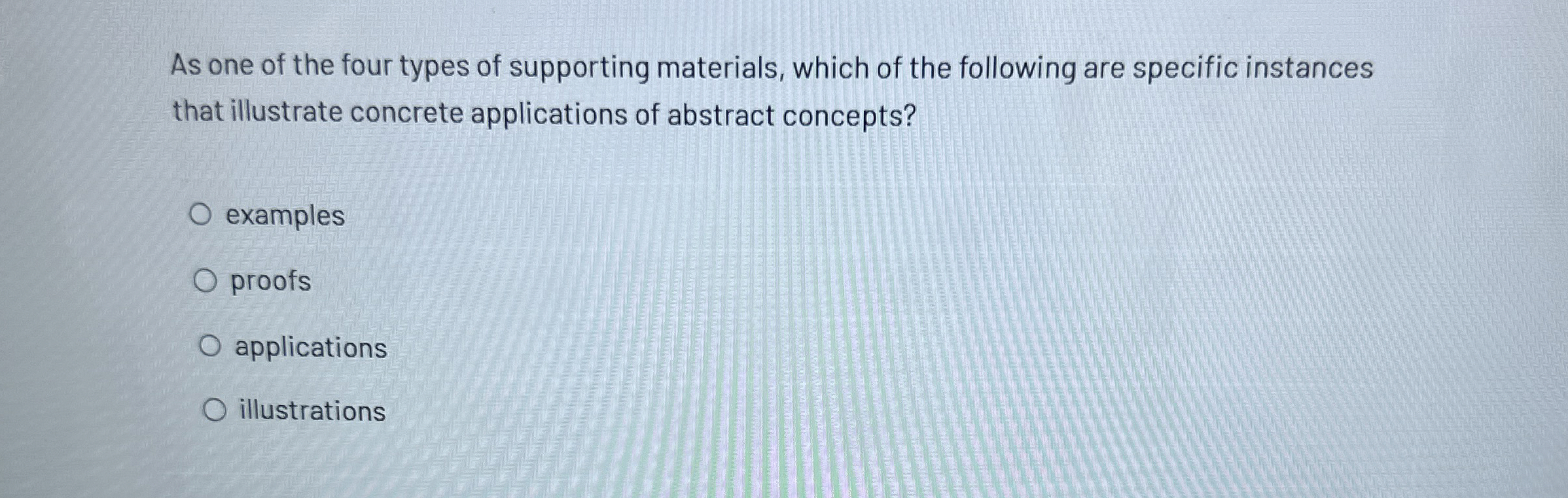 As one of the four types of supporting materials,