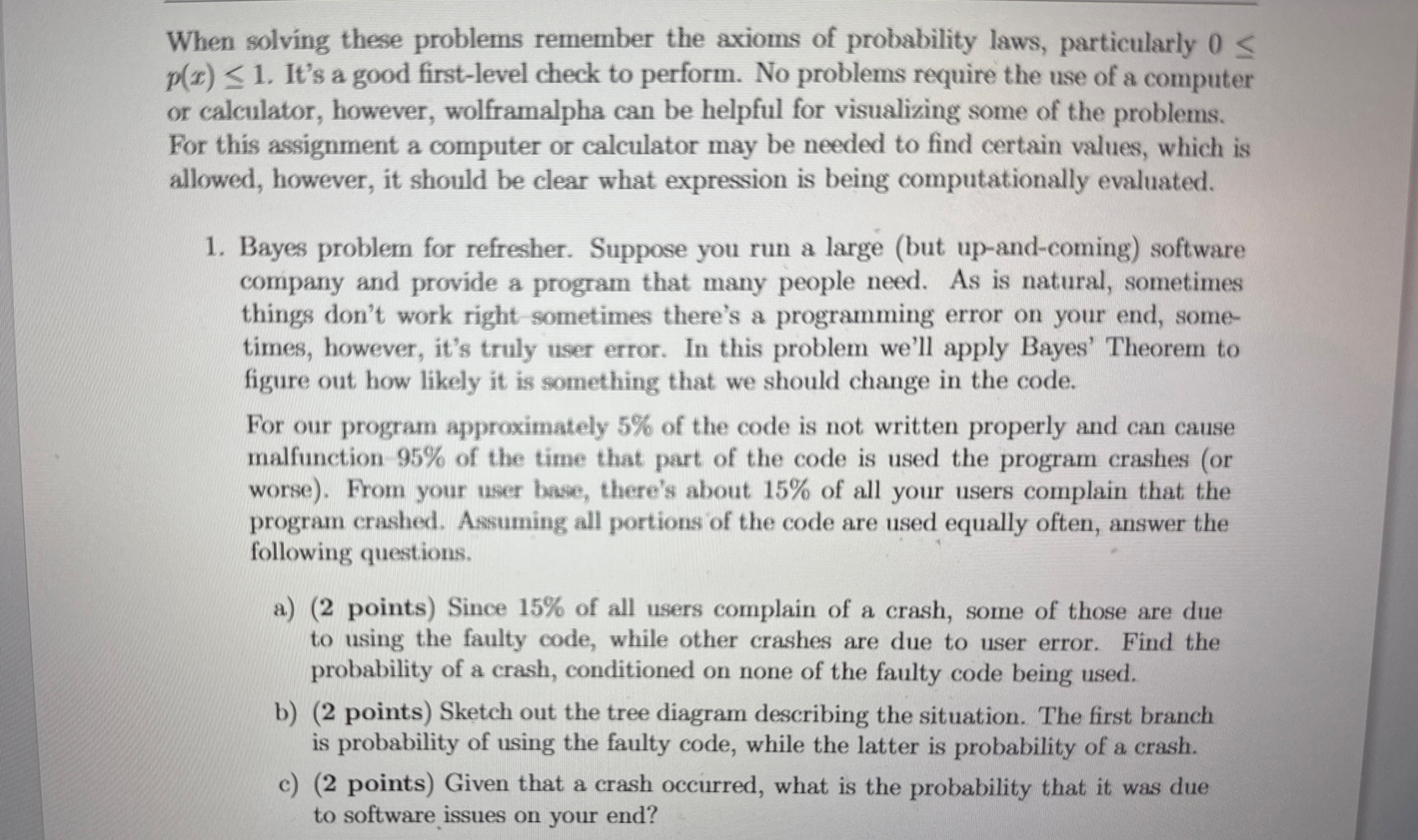 When solving these problems remember the axioms
