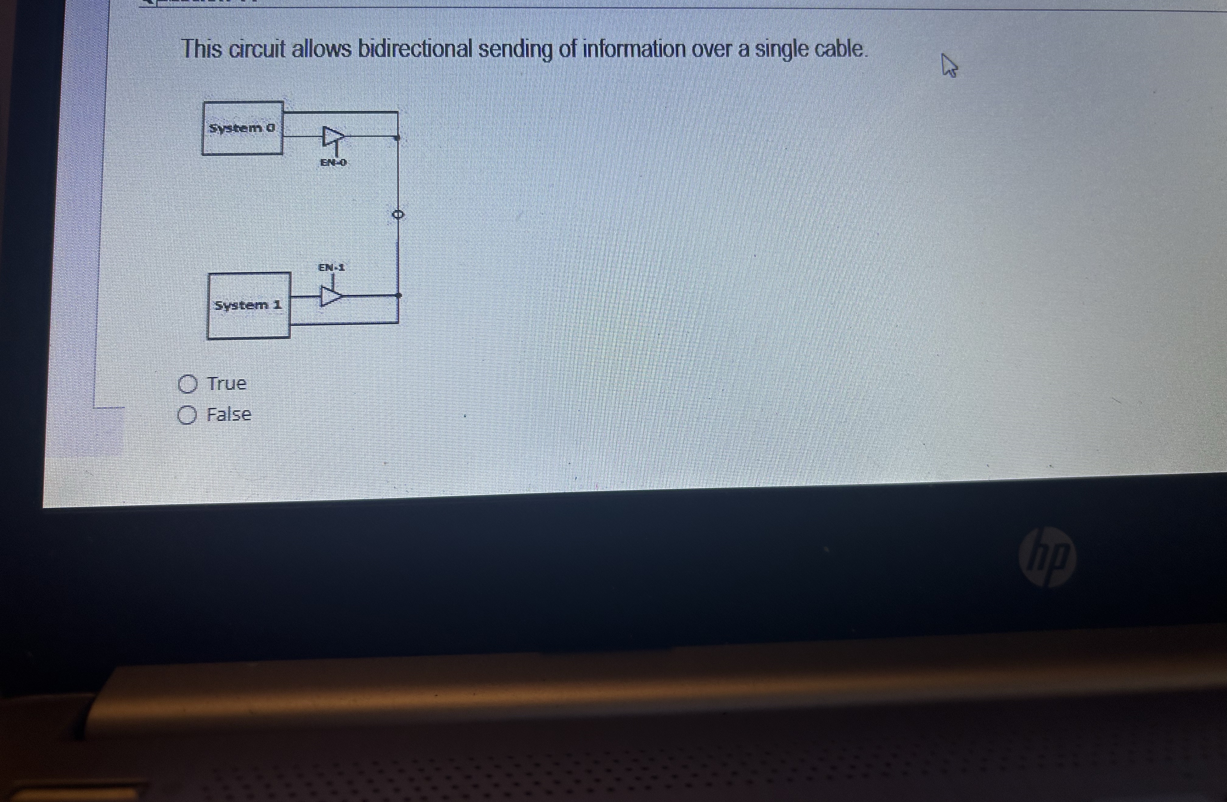This circuit allows bidirectional sending of