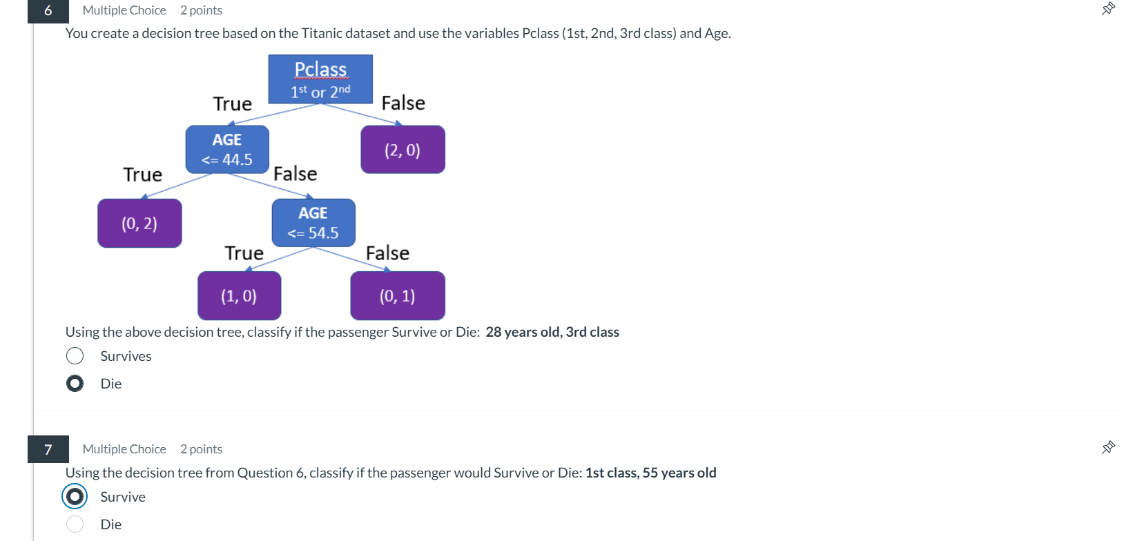 6 Multiple Choice 2 points You create a decision
