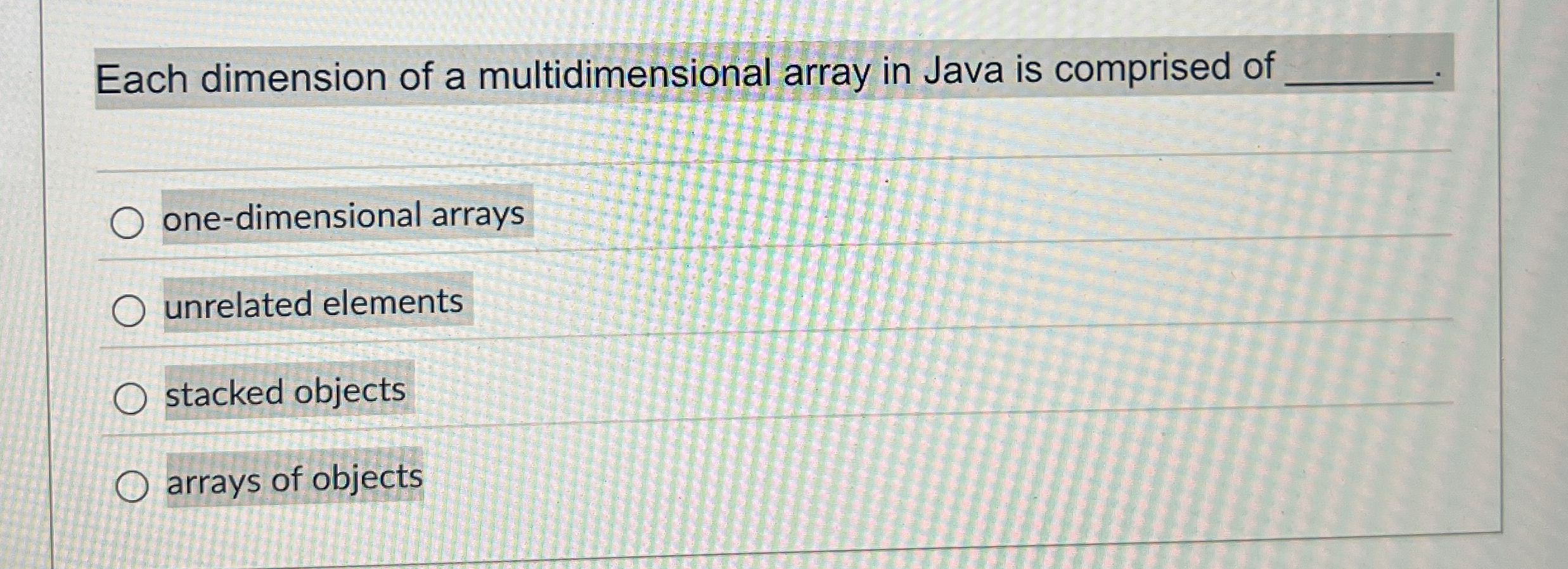 Each dimension of a multidimensional array in