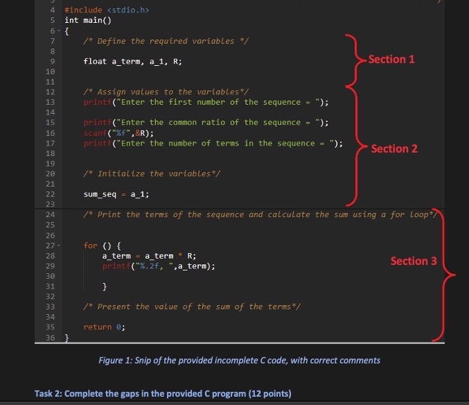 a ) In line 8 of the code, write an appropriate