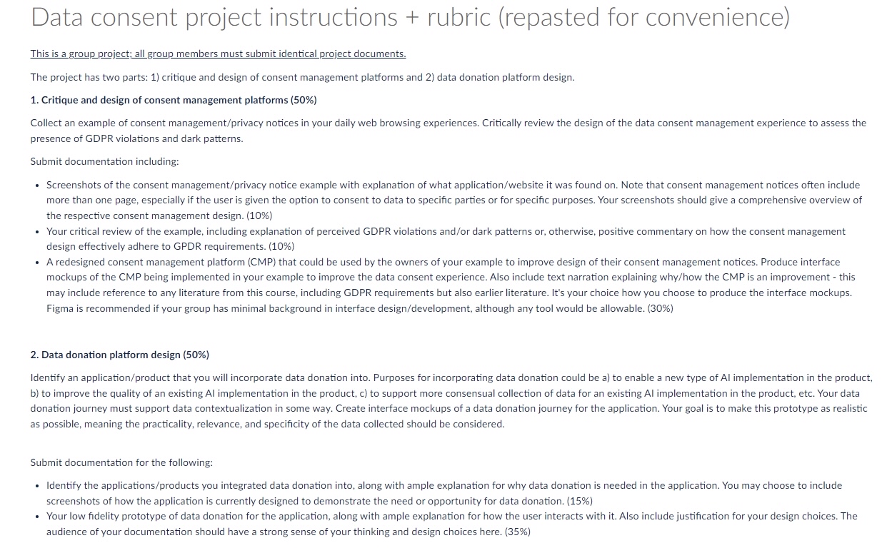 Im doing this project on data consent, im doing