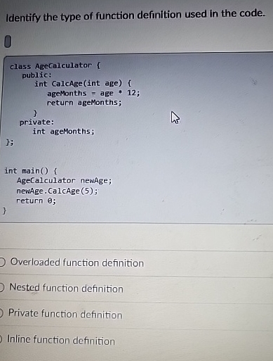 Identify the type of function definition used in