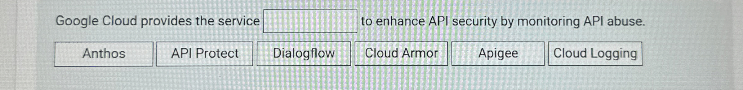 Google Cloud provides the service to enhance API