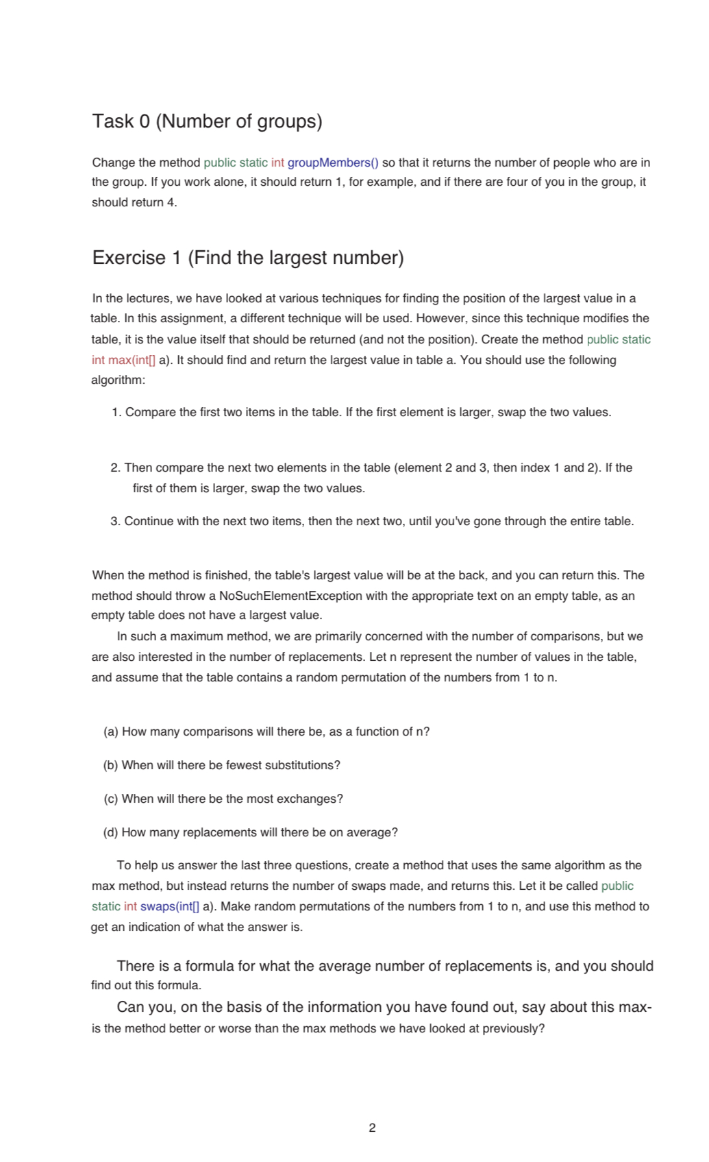 I need an java expert in algorithm Task 0 (