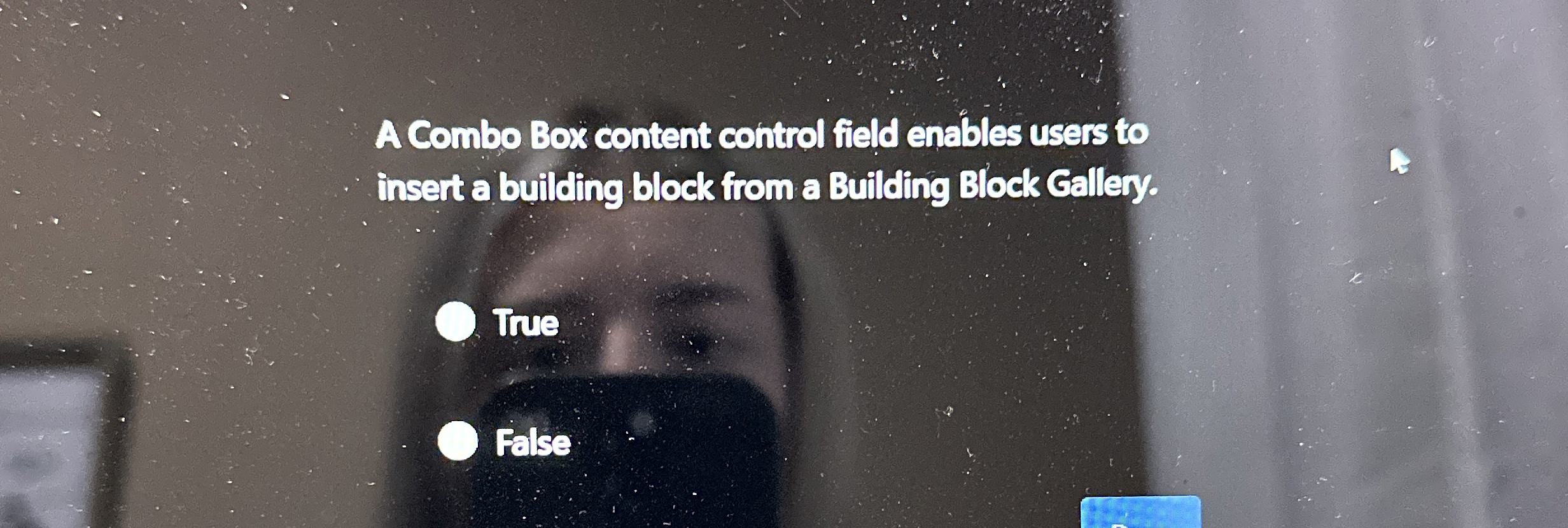 A Combo Box content control field enables users