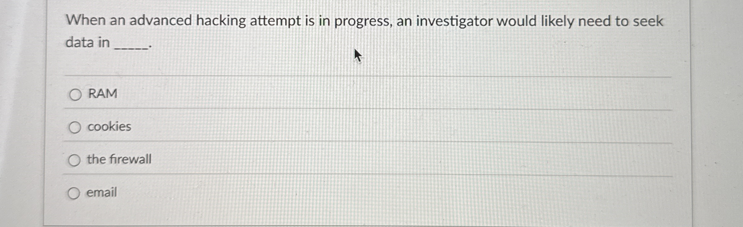 When an advanced hacking attempt is in progress,