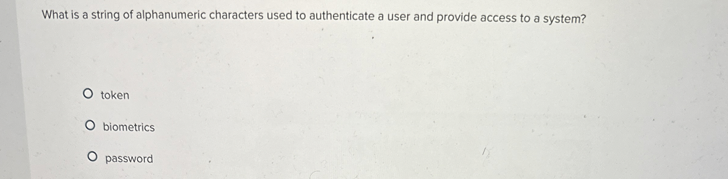 What is a string of alphanumeric characters used
