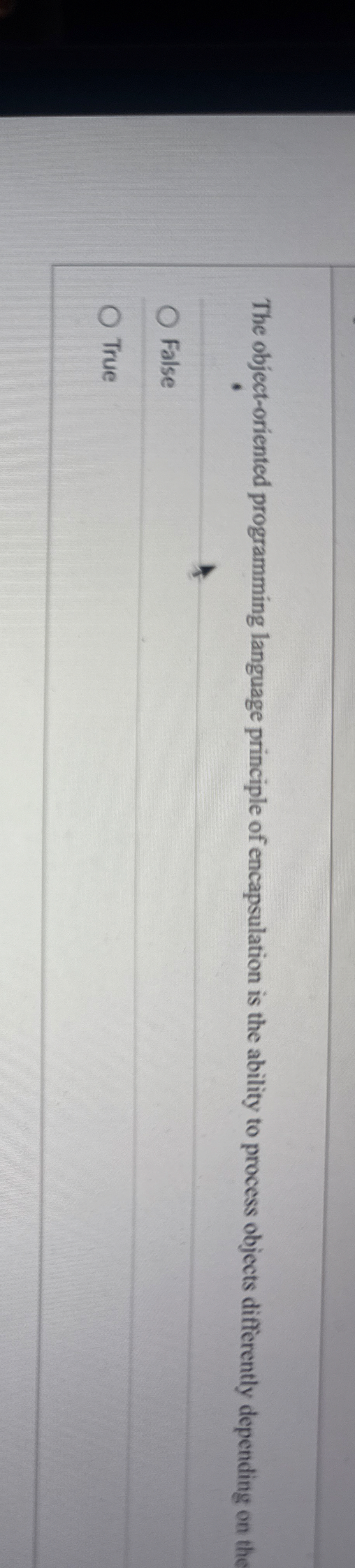 The object - oriented programming language