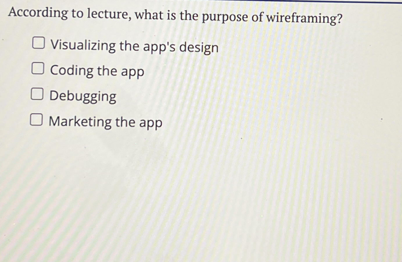 According to lecture, what is the purpose of