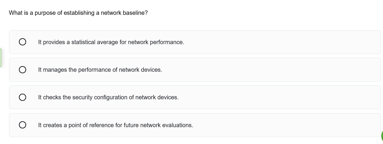 What is a purpose of establishing a network