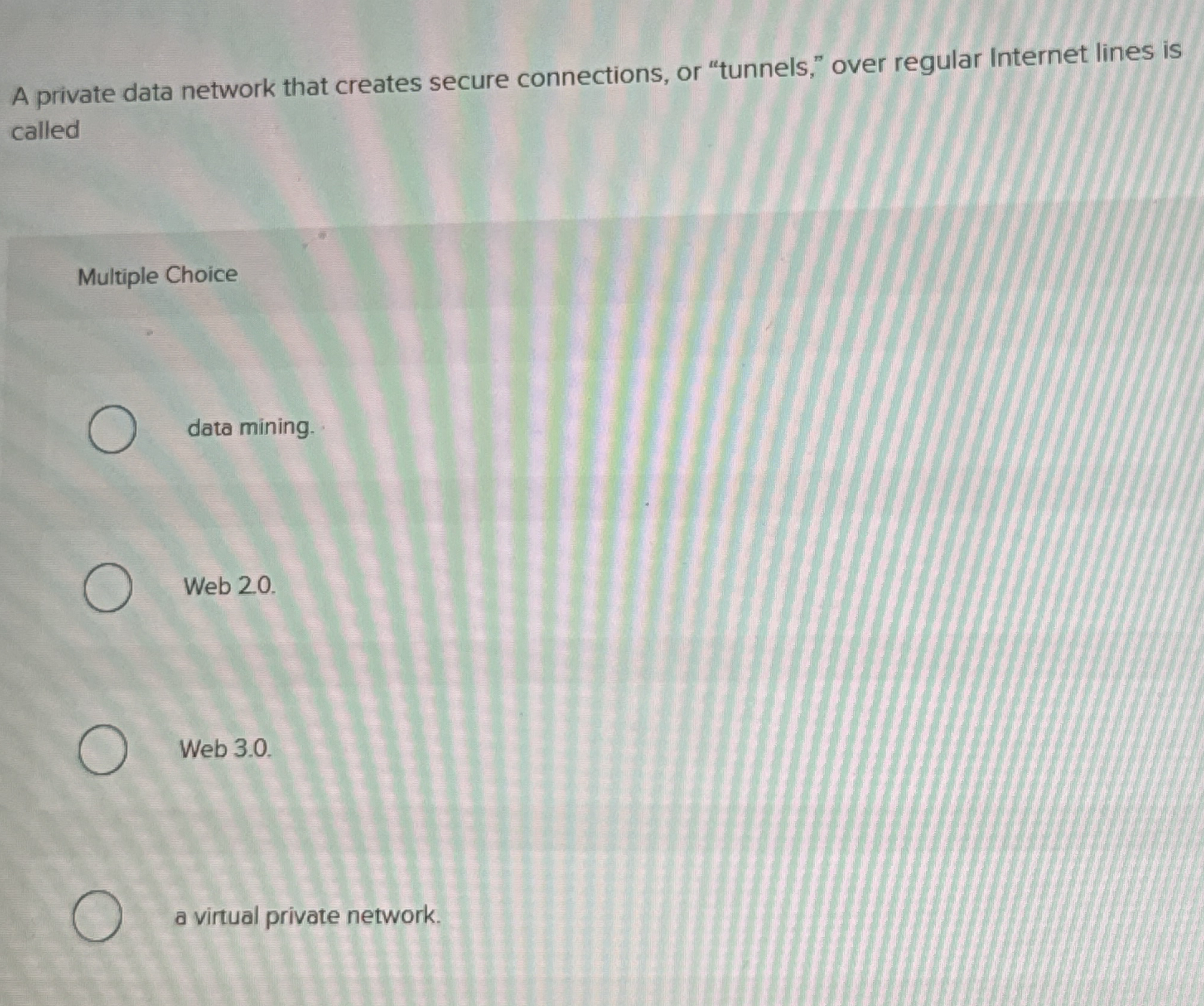 A private data network that creates secure