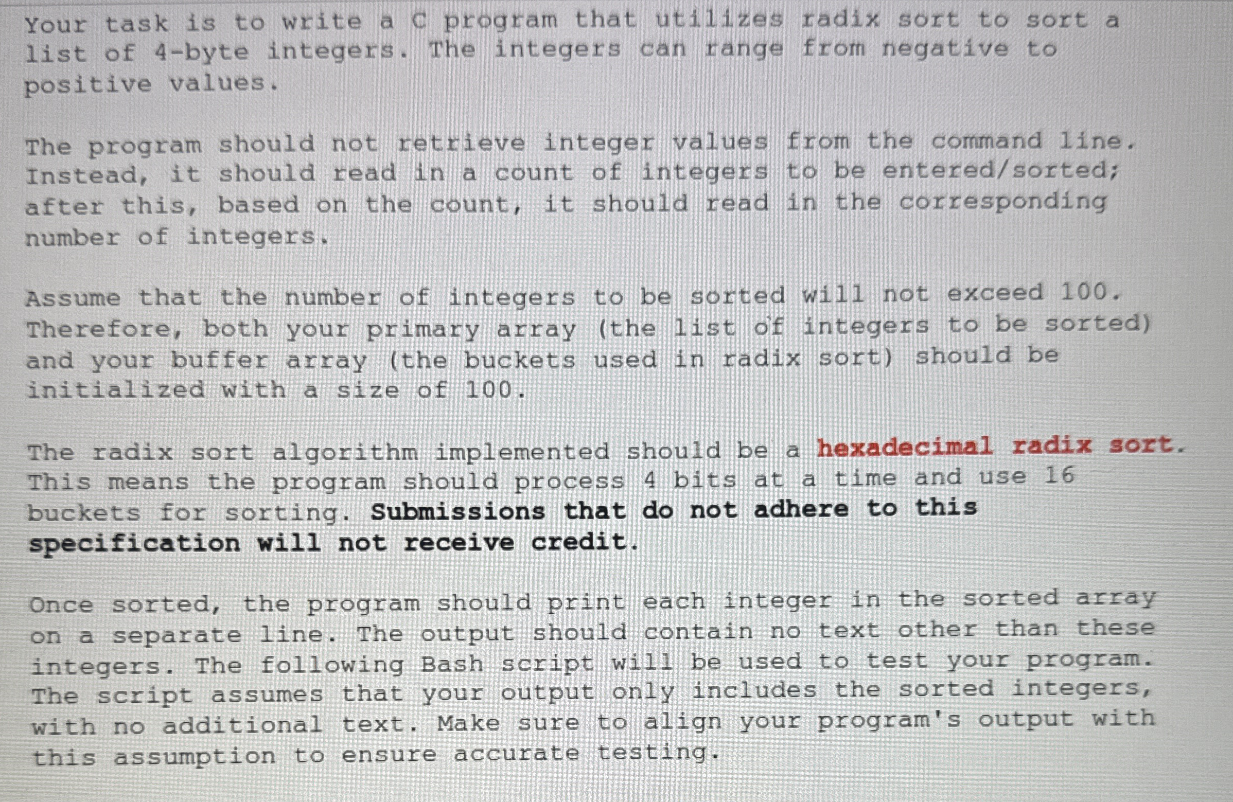 Your task is to write a c program that utilizes