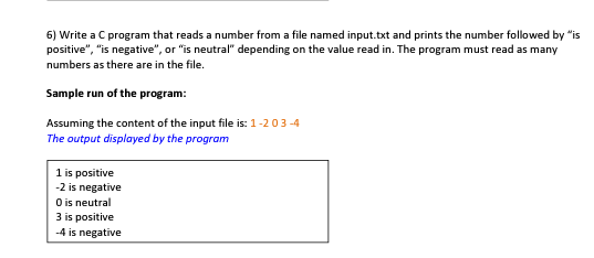 6 ) Write a C program that reads a number from a
