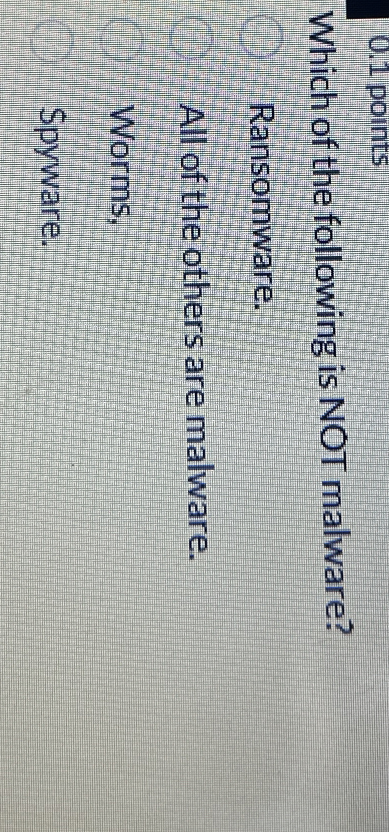 Which of the following is NOT malware?
