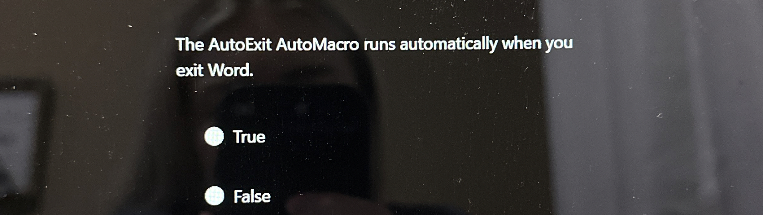 The AutoExit AutoMacro runs automatically when