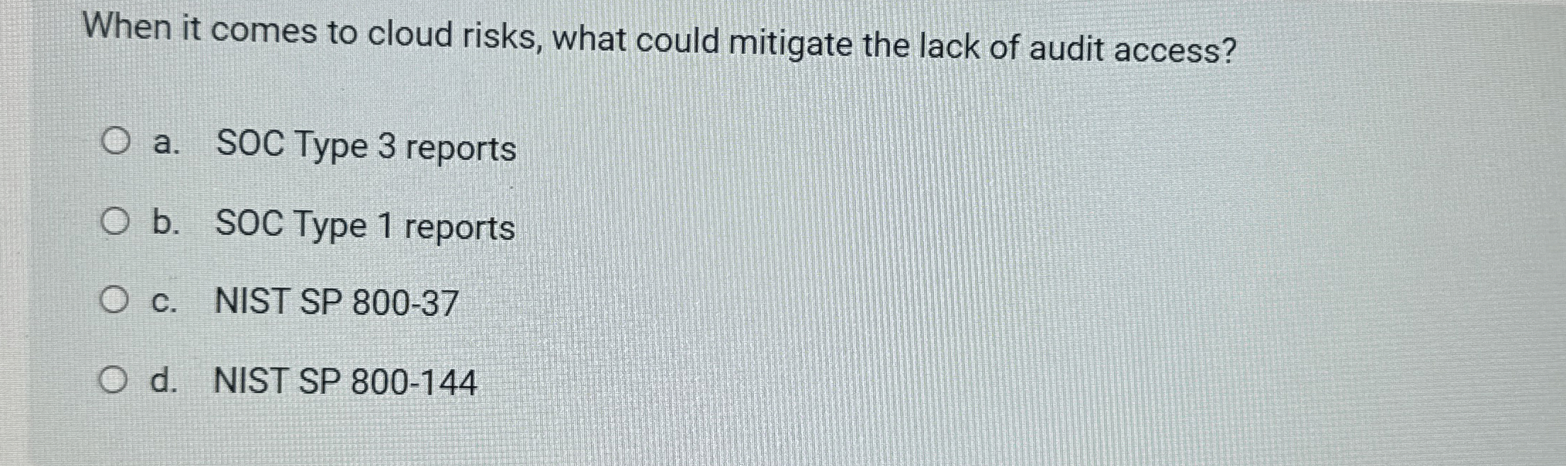 When it comes to cloud risks, what could mitigate