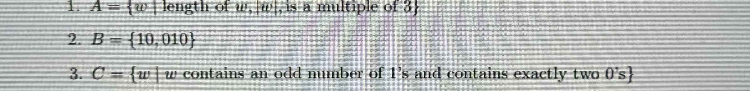 length of w , | w | , is a multiple of 3