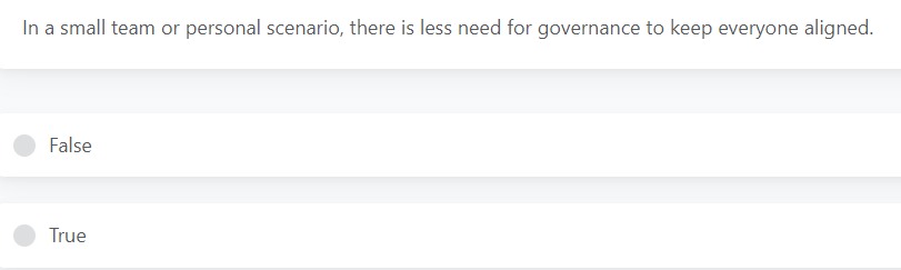 In a small team or personal scenario, there is