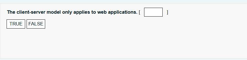 The client - server model only applies to web