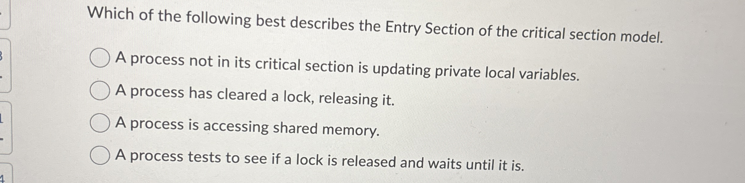 Which of the following best describes the Entry