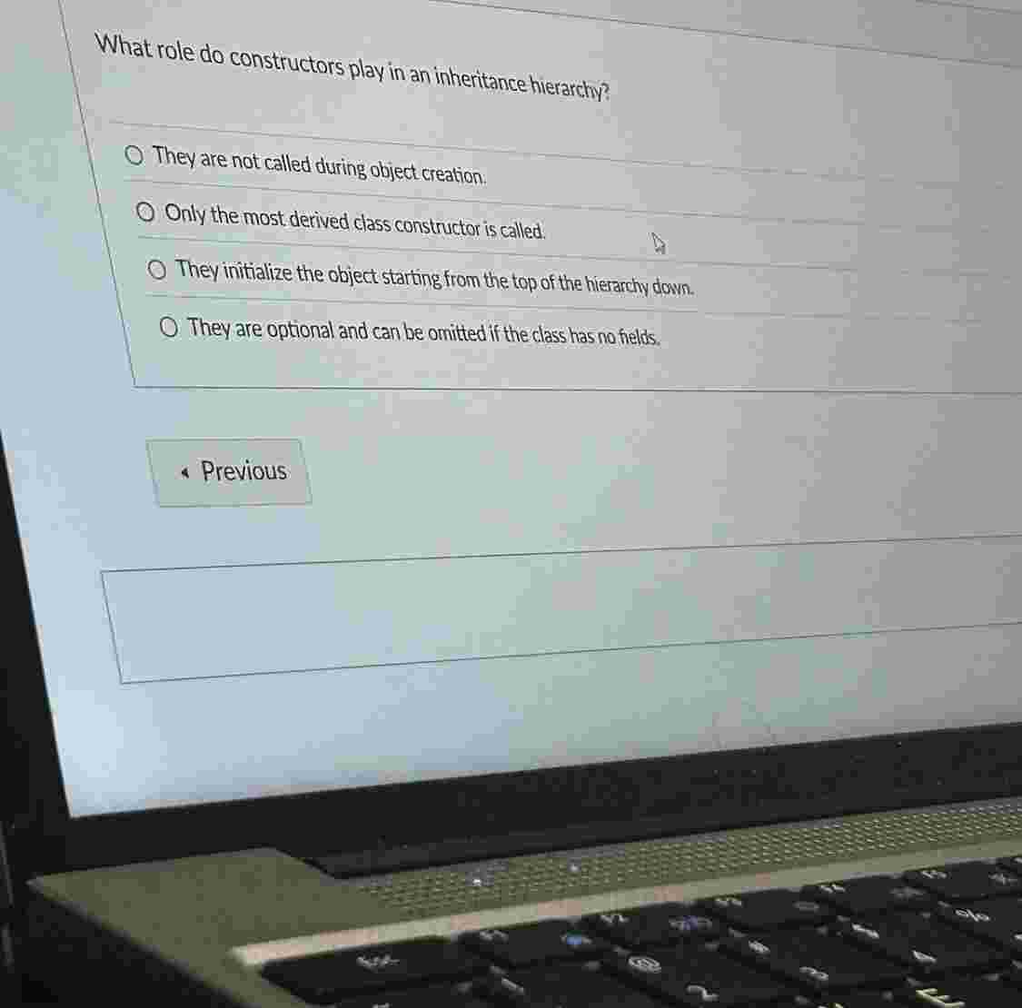 What role do constructors play in an inheritance