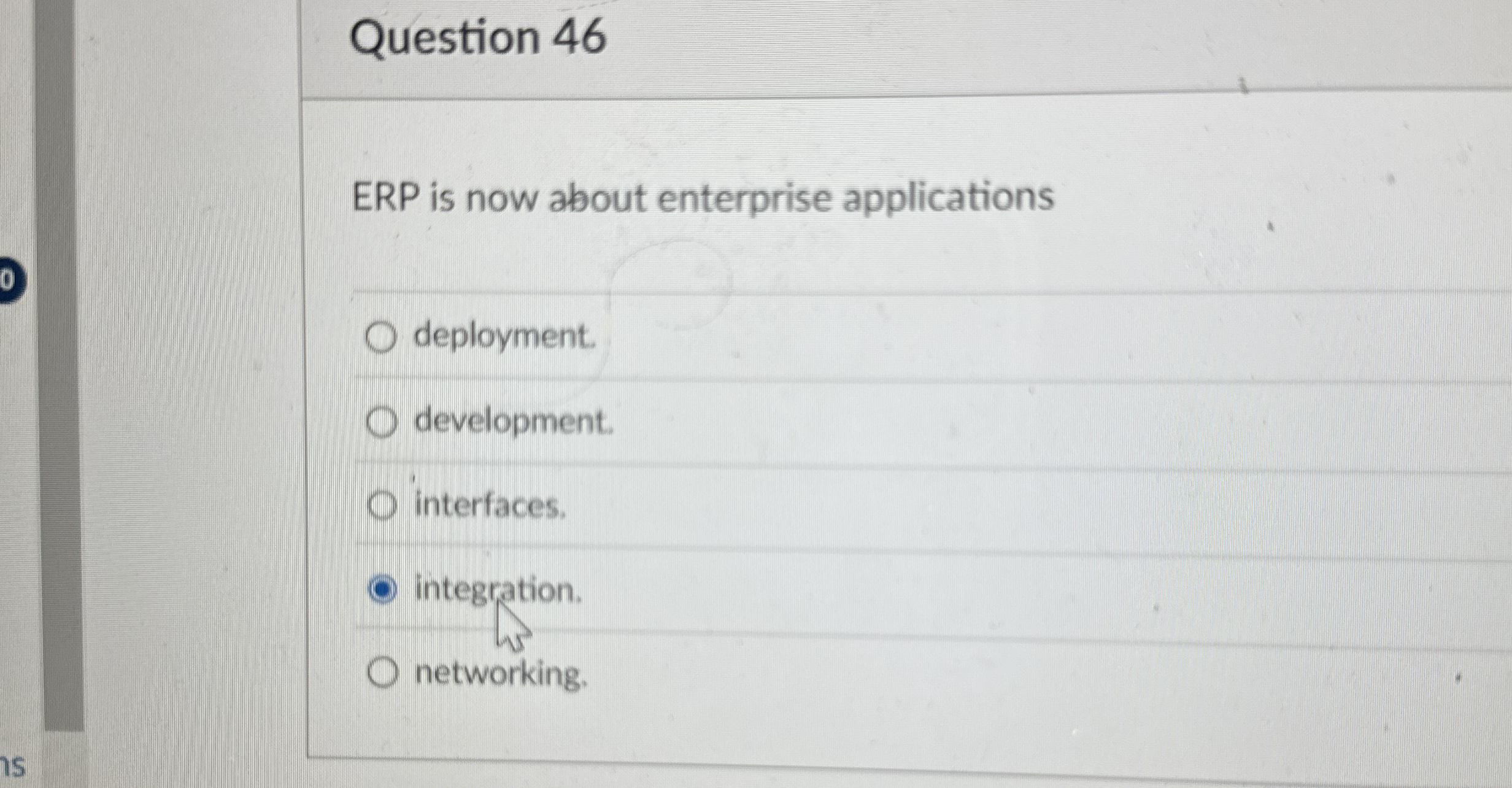 Question 4 6 ERP is now about enterprise