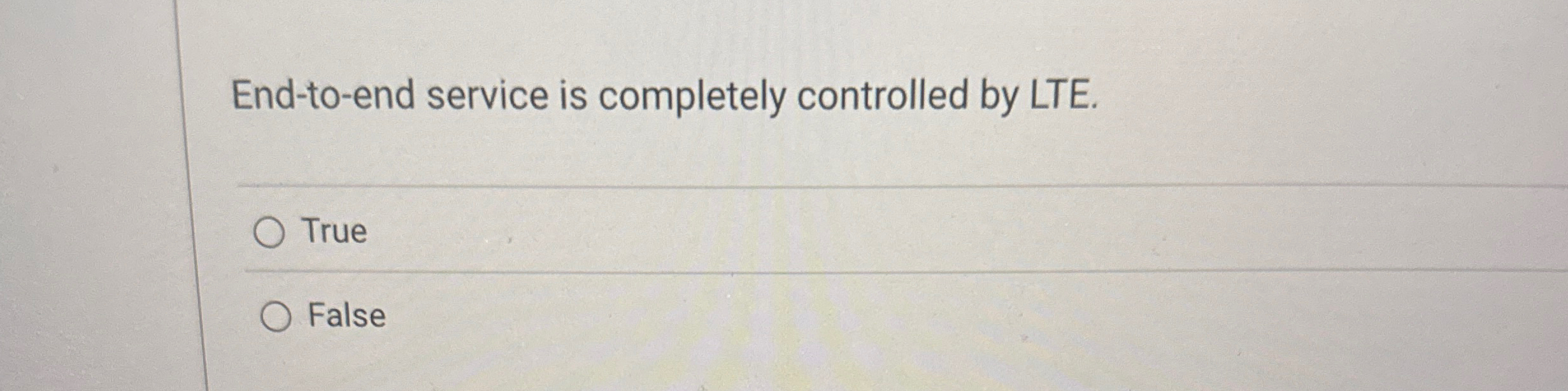 End - to - end service is completely controlled