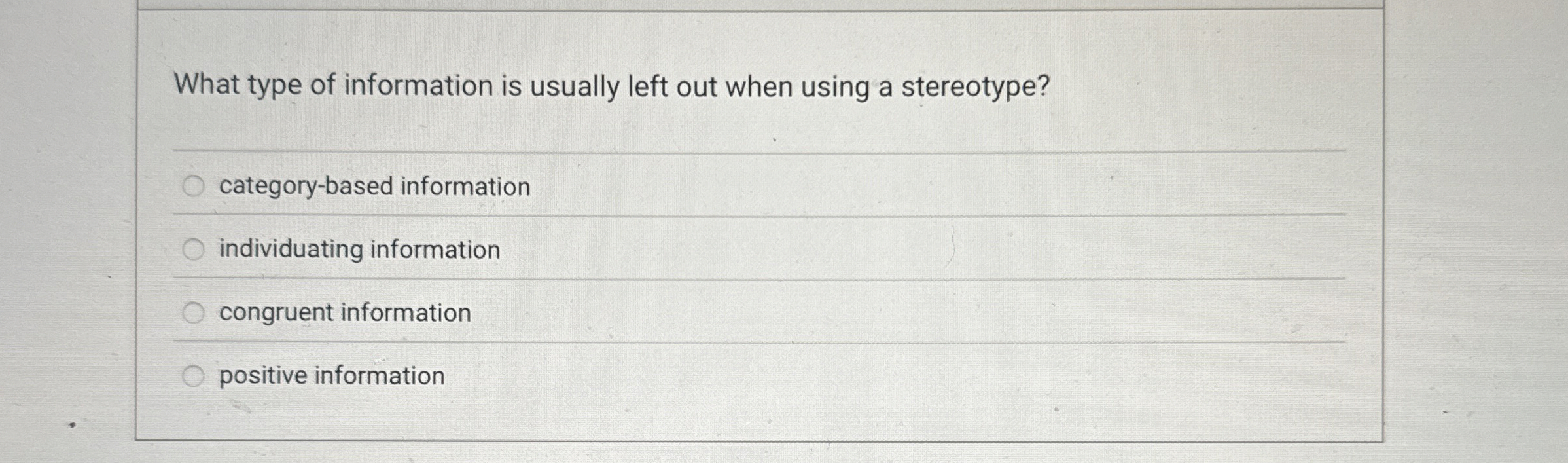 What type of information is usually left out when