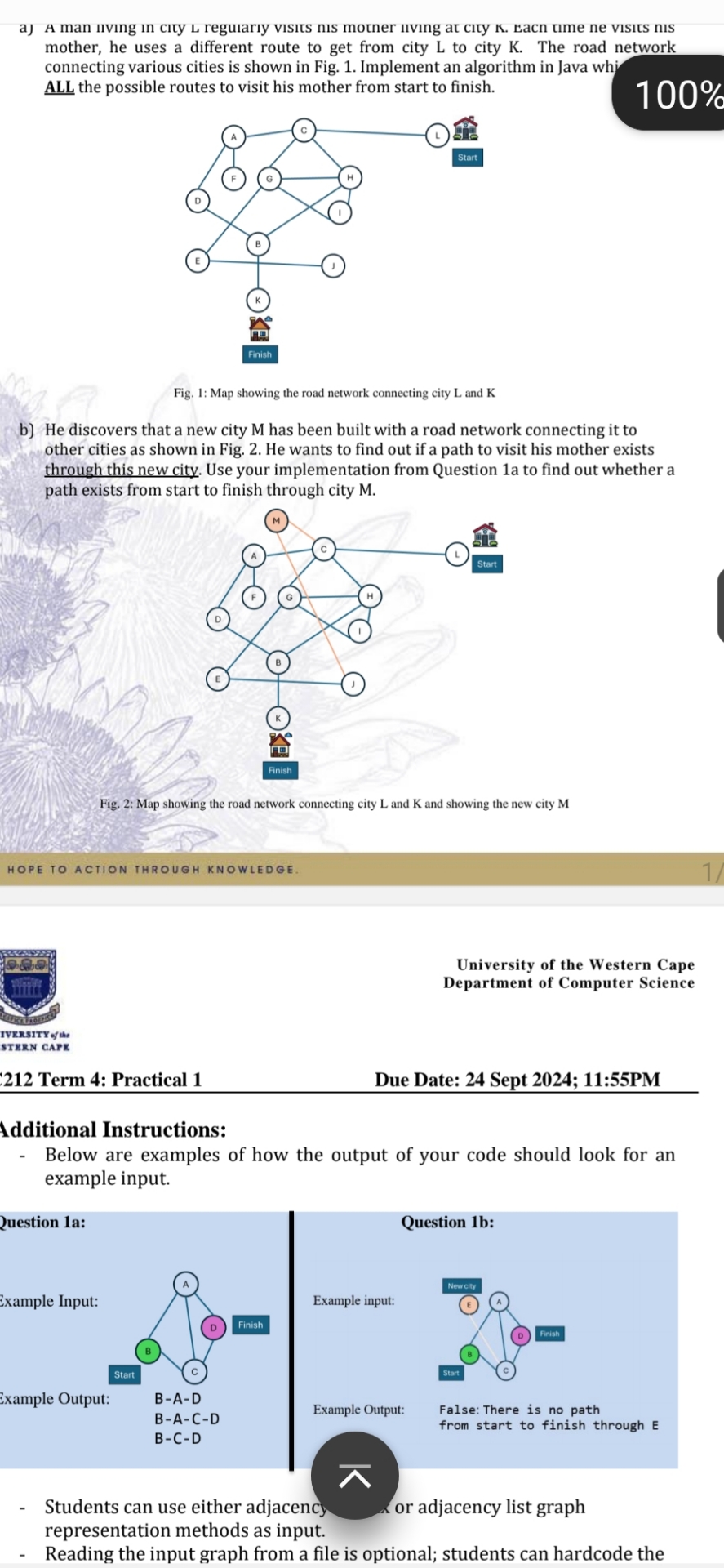 a ) A man inving in city l reguariy visits nis
