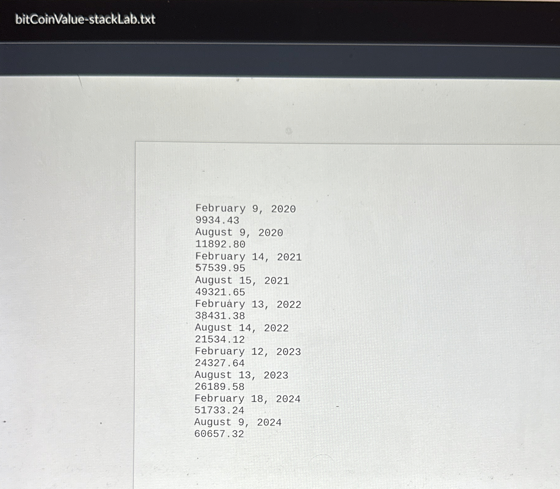 NOT ADHERED TO . READ THROUGH THE ENTIRE LAB