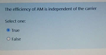 The efficiency of AM is independent of the