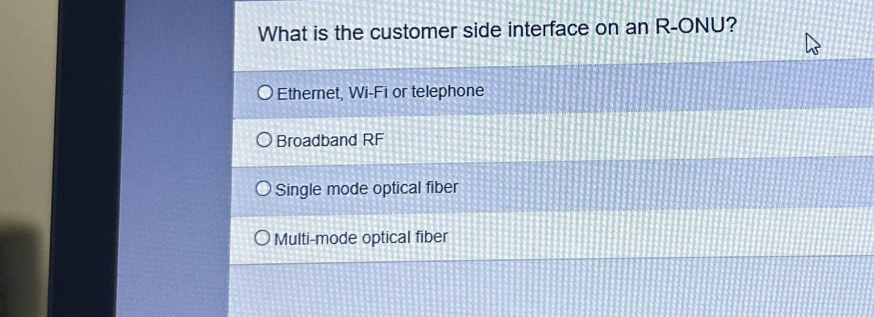 What is the customer side interface on an R -