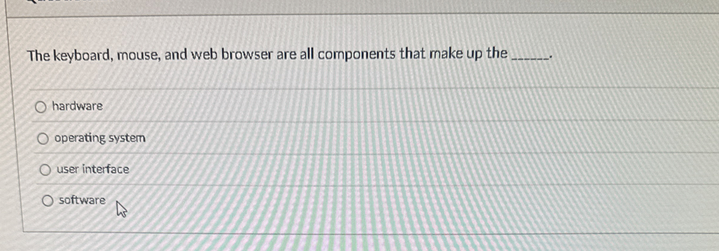 The keyboard, mouse, and web browser are all