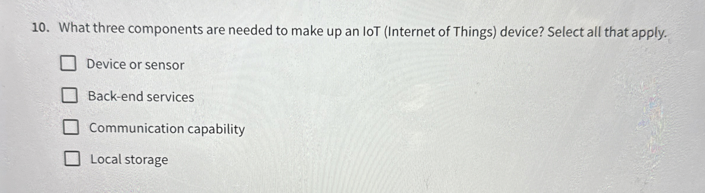 What three components are needed to make up an