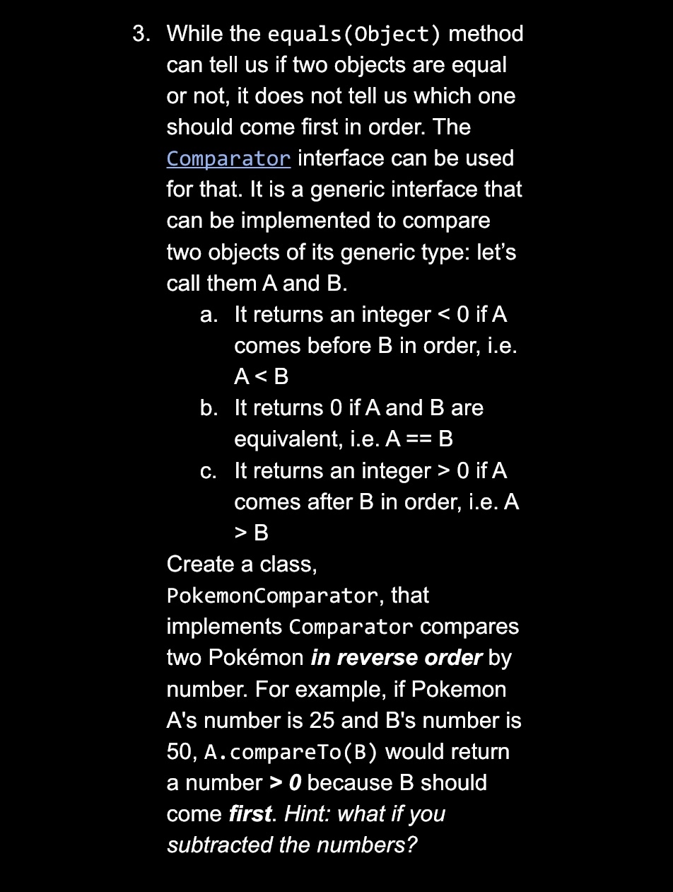 While the equals ( Object ) method can tell us if