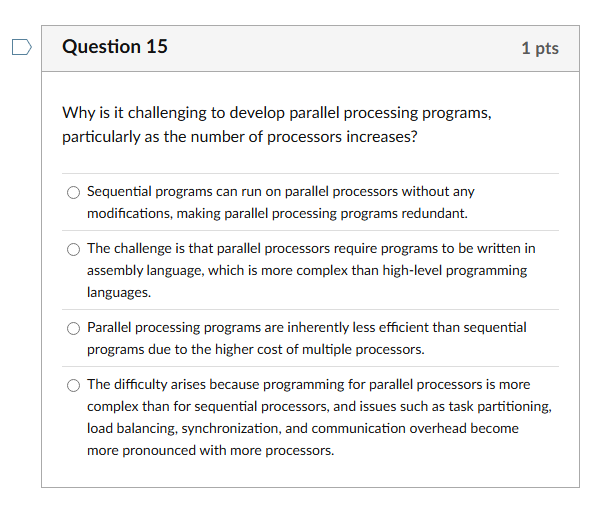 Question 1 5 Why is it challenging to develop