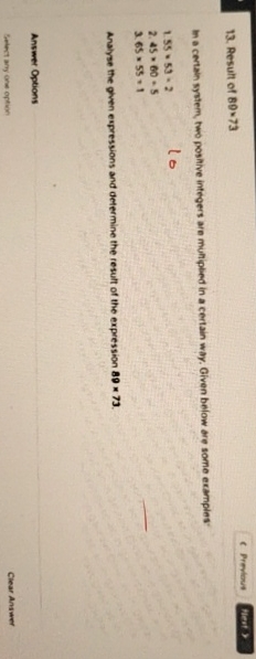 Result of 8 0 7 3 In a certain system, two