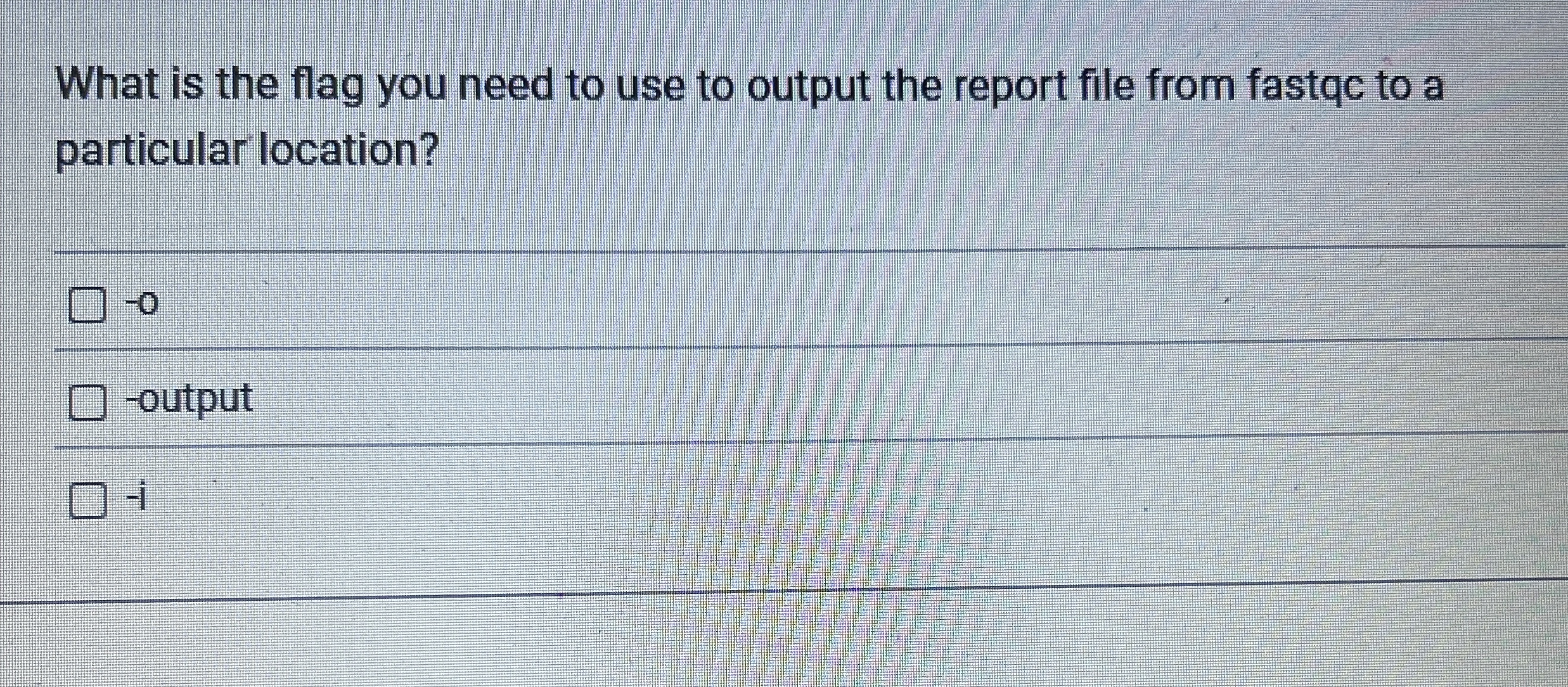 What is the flag you need to use to output the