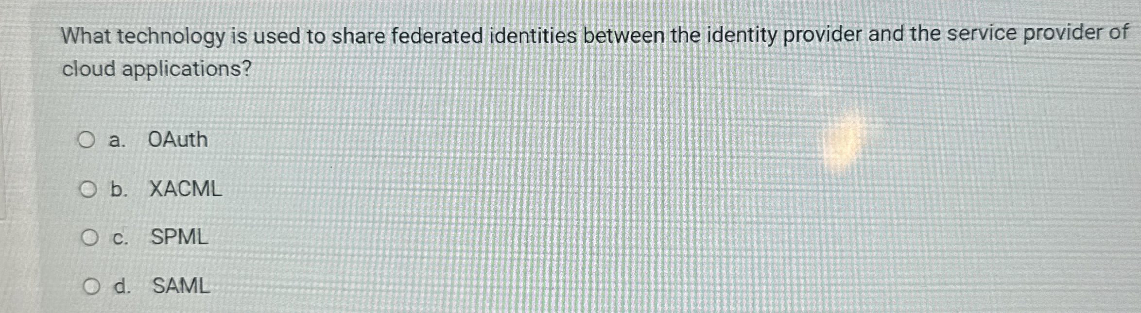 What technology is used to share federated