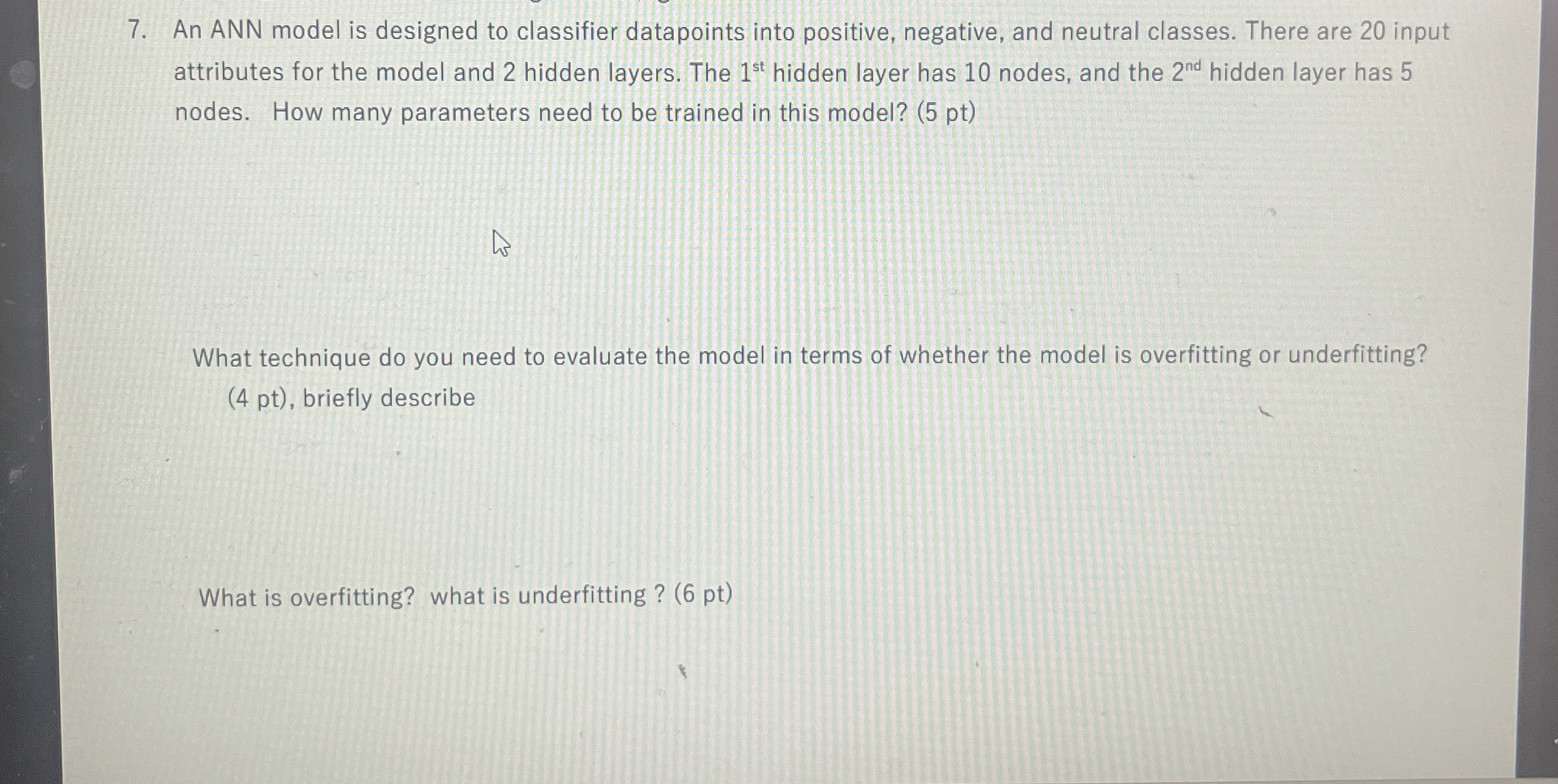 An ANN model is designed to classifier datapoints